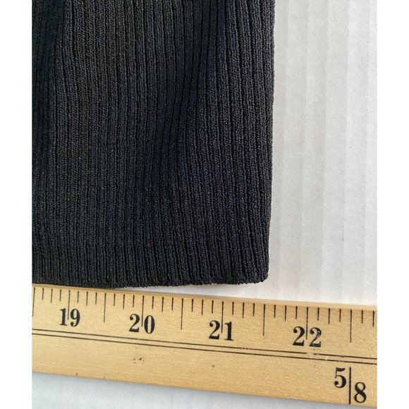 Linda Matthews Woman 3X Black Twin Set Top & Cardigan Sweater Knit Crochet Trim - Picture 9 of 16